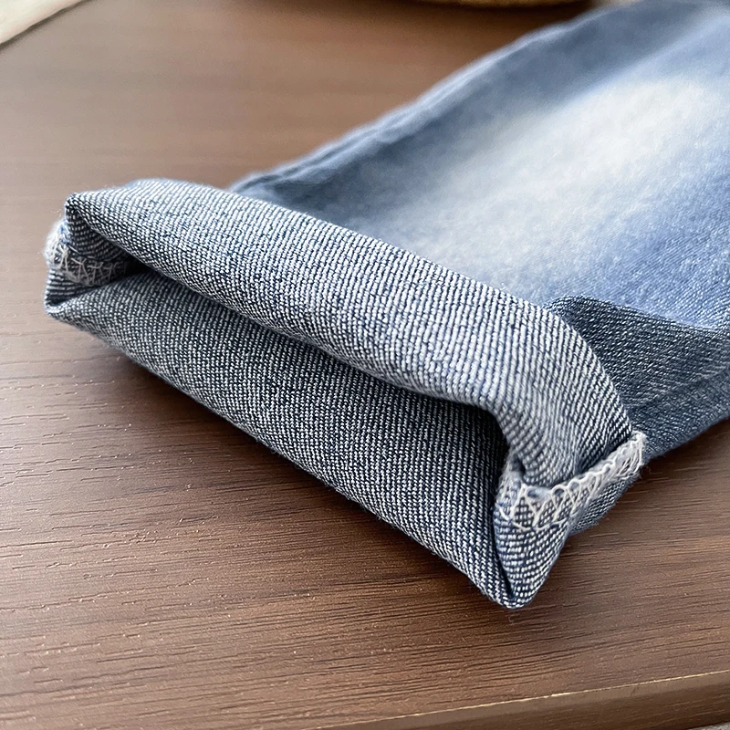 2-teiliges Kleidungsset für Jungen, künstlich zweiteiliger, kariertes Polo-Sweatshirt mit Cartoon-Hund-Aufdruck + Jeanshose mit elastischem Bund, Frühling – Detail 16
