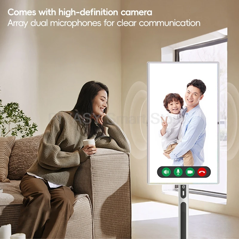 شاشة تعمل باللمس تلفزيون ذكي 21.5 23.8 بوصة 10 نقاط شاشة حامل الهاتف المحمول بطارية أندرويد 12 للياقة البدنية المنزل مكتب الصب اللاسلكي