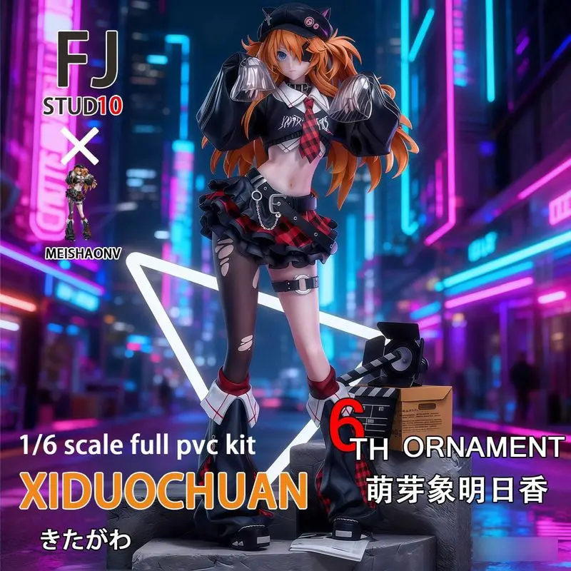 

New 1/6 Asuka Moegazou 33cm Rock Band Gk Figure Material Anime Peripherals Desktop Ornament Anime Collection Gift