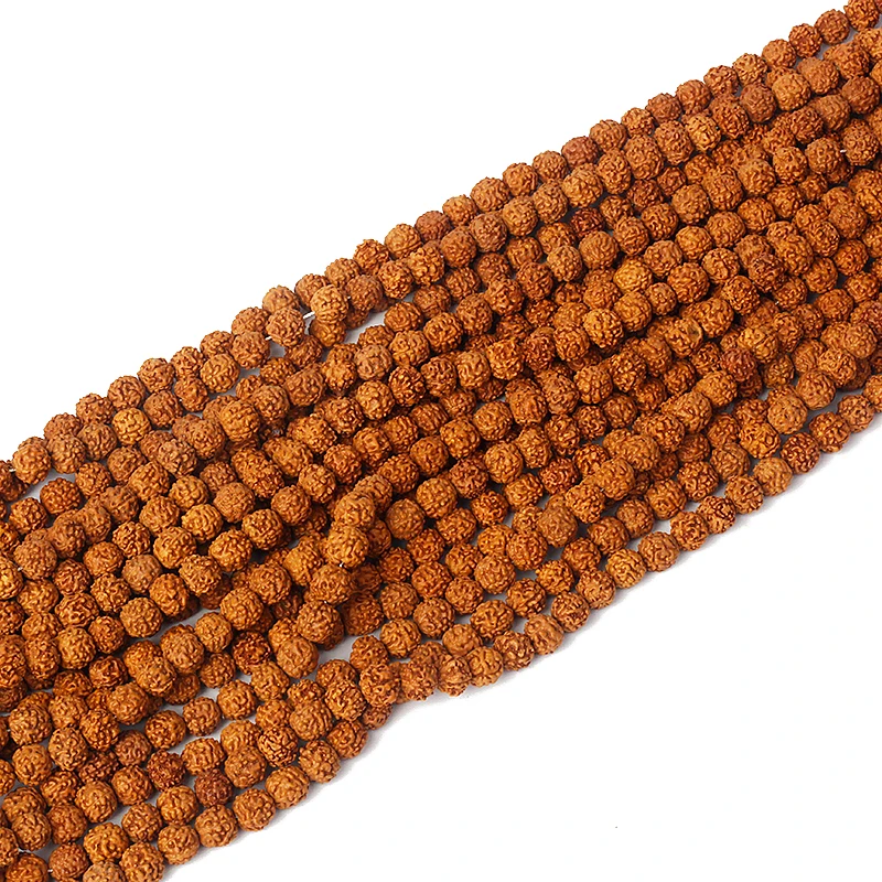 

7/9mm Rudraksha Beads Meditation Mala Bead Jewelry Making Prayer Chakras 108 Bodhi Tibetan Buddhism Bracelet Beads Buddhis