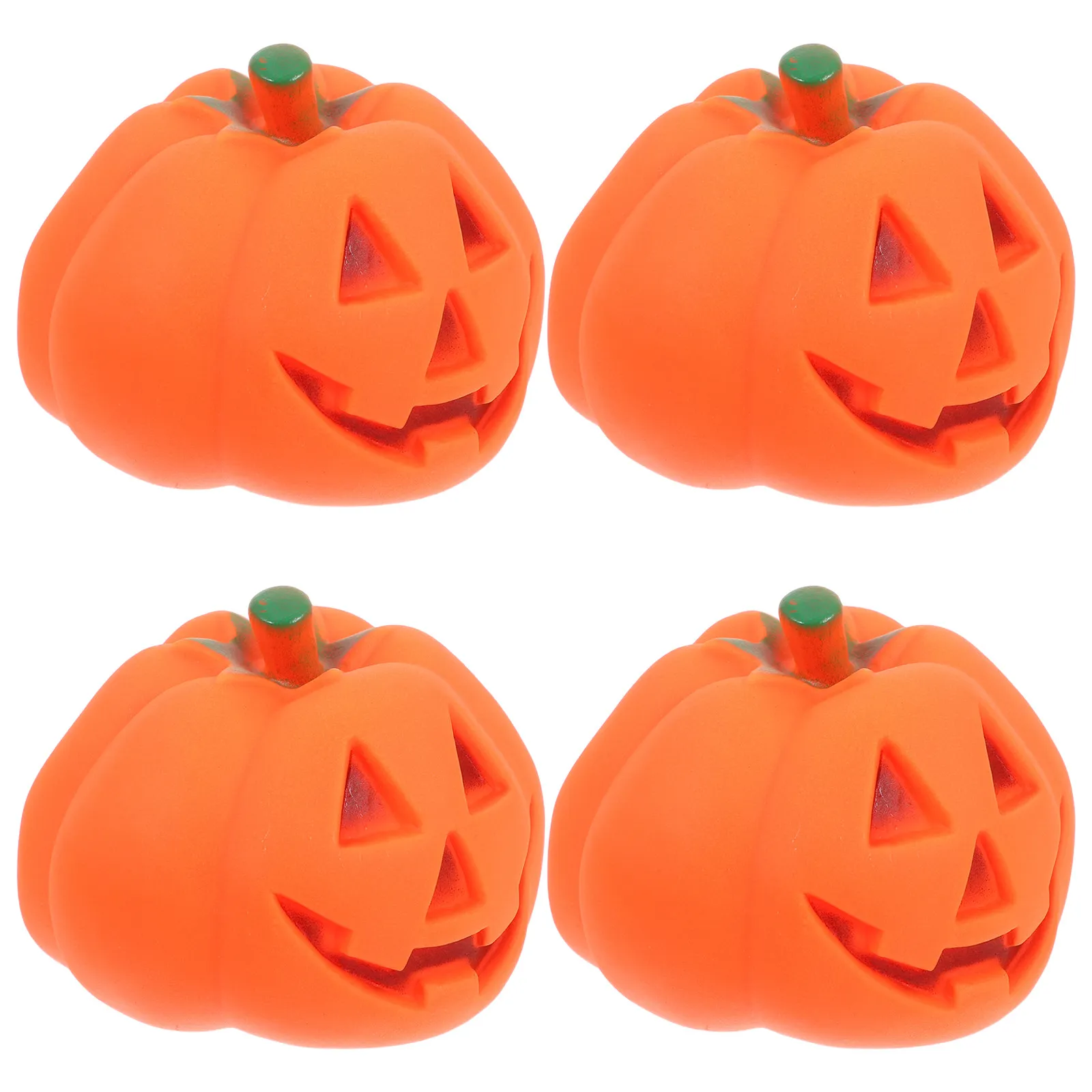 

4Pcs Halloween Pumpkin Squeaker Dog Chewing Supplies for Puppy Dental Care Training Bite Resistant Play Pet Toys