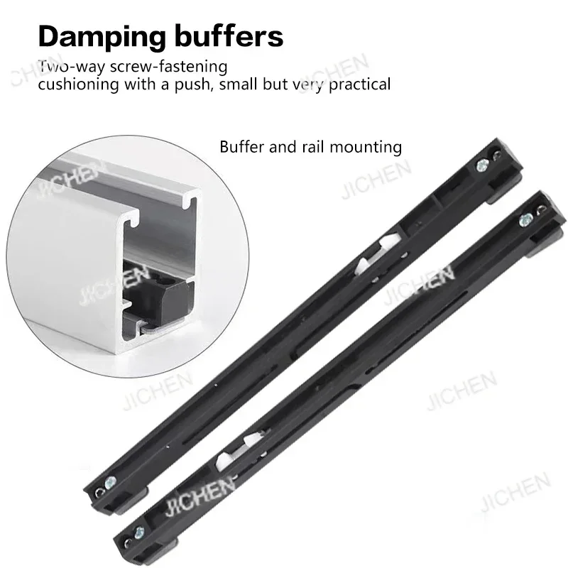 

HS Style Folding Sliding Door Hardware Kit Overhead Track Exposed Bottom Rail System For Metal Wardrobe Closet LR Sliding