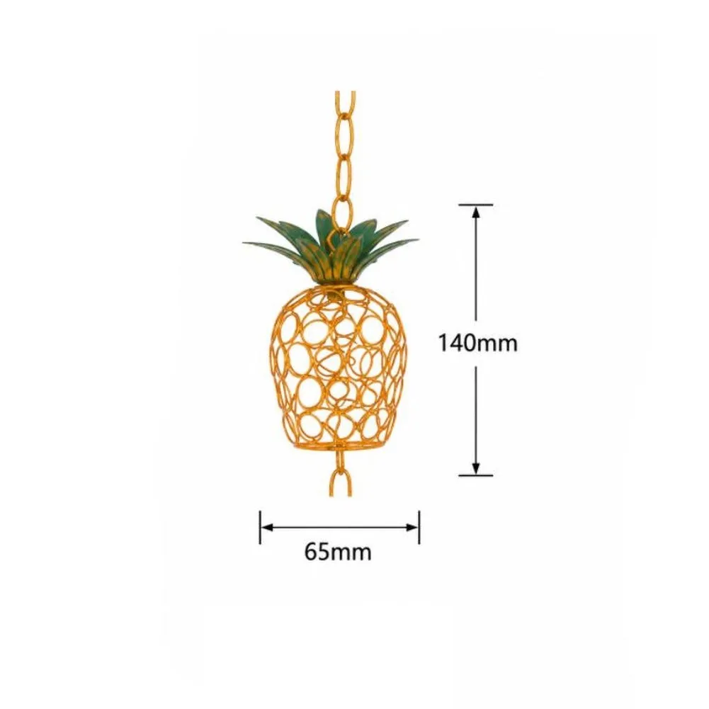Outdoor Rain Chain Pineapple Shape for Gutter Downspout Extension Decorative Water Feature 65 140mm Dimensions