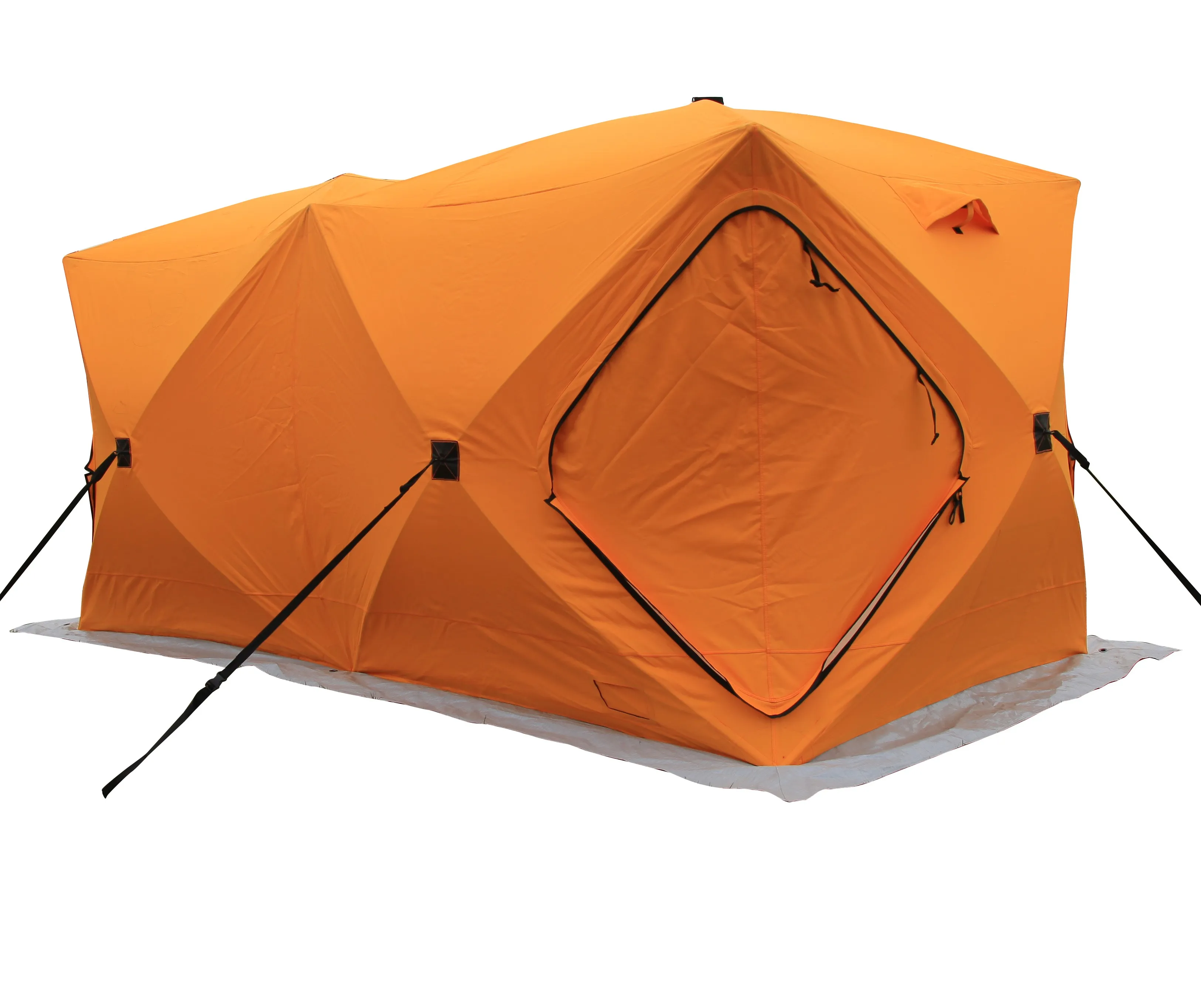 Large 8-person ice fishing tent for winter camping outdoor pop-up waterproof