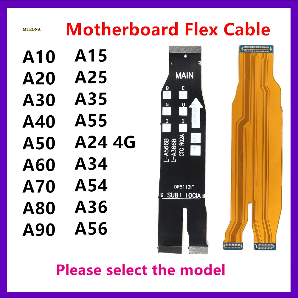 Main Board Motherboard Connector Flex Cable For Samsung Galaxy A34 A54 A24 A55 A35 A15 A36 A56 A10 A20 A30 A40 A50 A70 A80 A90