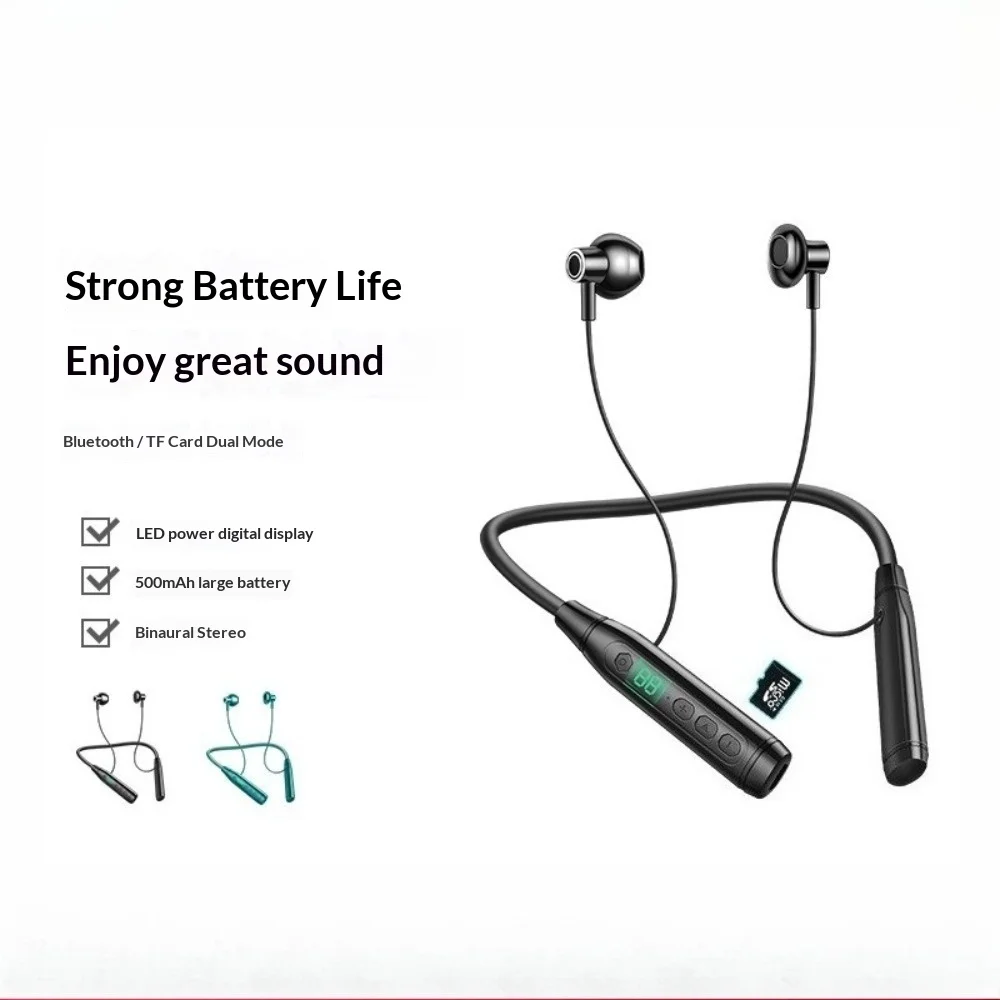Neck-hung Wireless Earphones Bluetooth 5.3 High Sound Quality Noise Cancellation 2025 New Model Sports Running Fitness Business