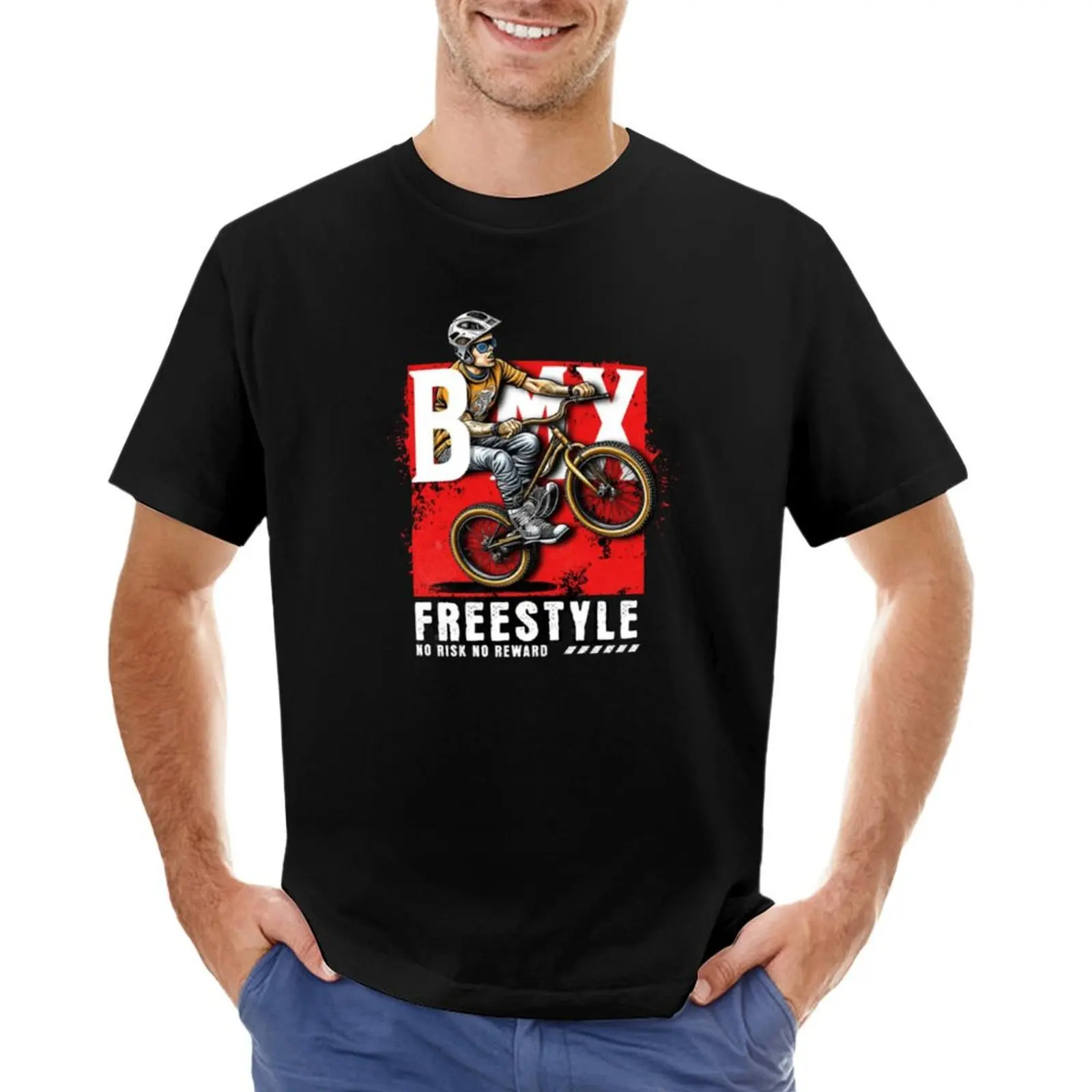 Bmx Freestyle T-shirt vintage clothes plus size tops fruit of the loom mens t shirts