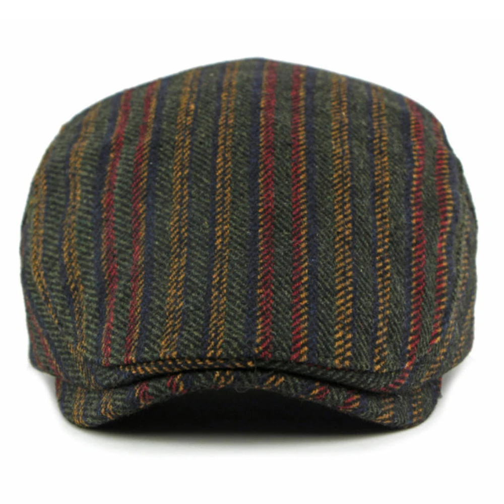 

HT5040 Mens Berets Women Retro Striped Artist Painter Wool Beret Hat Male Female Flat Cap Autumn Winter Hat Adjustable Beret Cap