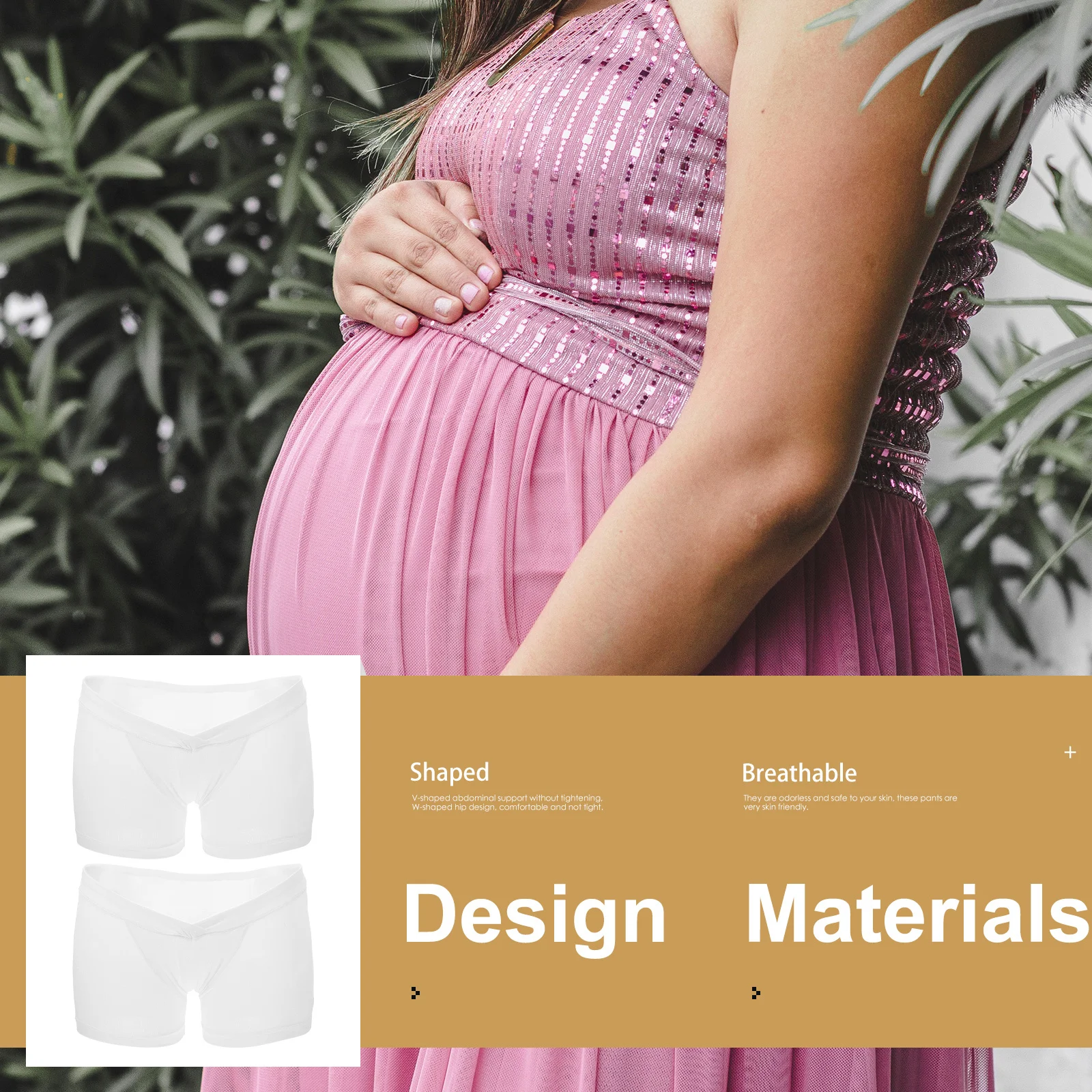 

2 шт. трусики для беременных V-образные эластичные послеродовые защитные брюки удобное дышащее нижнее белье для беременных