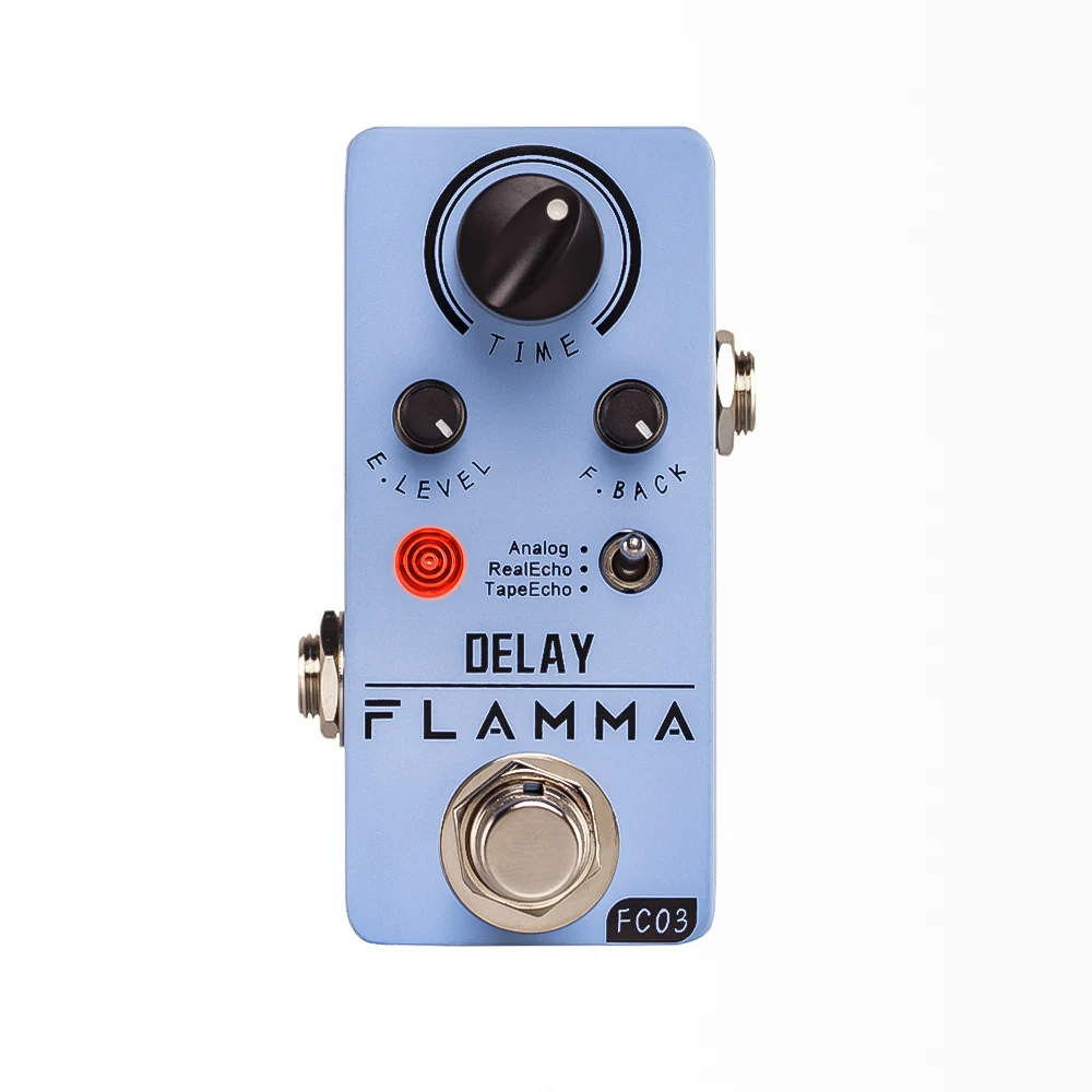 FLAMMA FC03 Guitar Delay Pedal Digital Guitar Pedal Delay Effects with 3 Modes Analog Real Echo Tape Echo