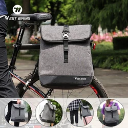 WEST BIKING Bike Pannier Bag 15-25L Large Capacity Multipurpose Commuter Backpack Portable Bicycle Rear Trunk Bag Accessories