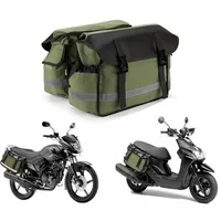 Bolsas para SILLÍN de motocicleta Bolsa para SILLÍN de motocicleta de poliéster duradera con bolsa para SILLÍN desmontable, ideal para viajes todoterreno y al aire libre