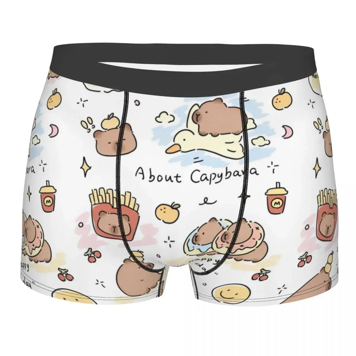 

Lovely Kawaii Capybara Animal Fashion Underwear Male Panties Customs Elastic Trunk Trenky Shorts Briefs Plus Size 2XL
