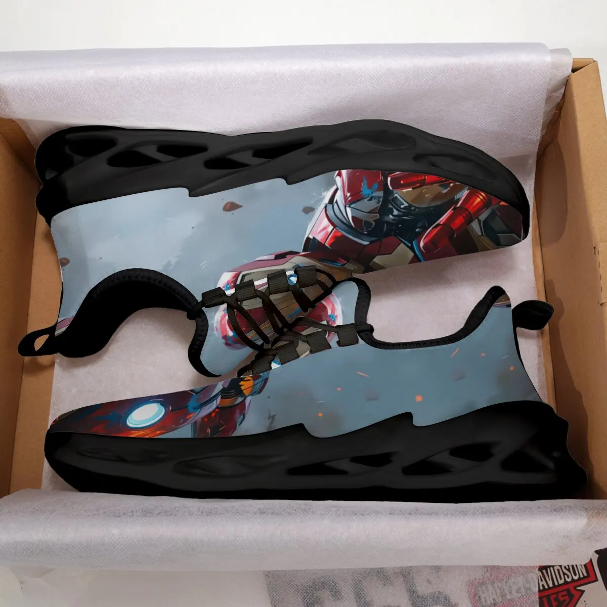 أحذية Marvel Iron Man خفيفة الوزن قابلة للتنفس للرجال، أحذية قماشية جديدة مريحة ومقاومة للاهتراء، أحذية رياضية كاجوال للرجال #2