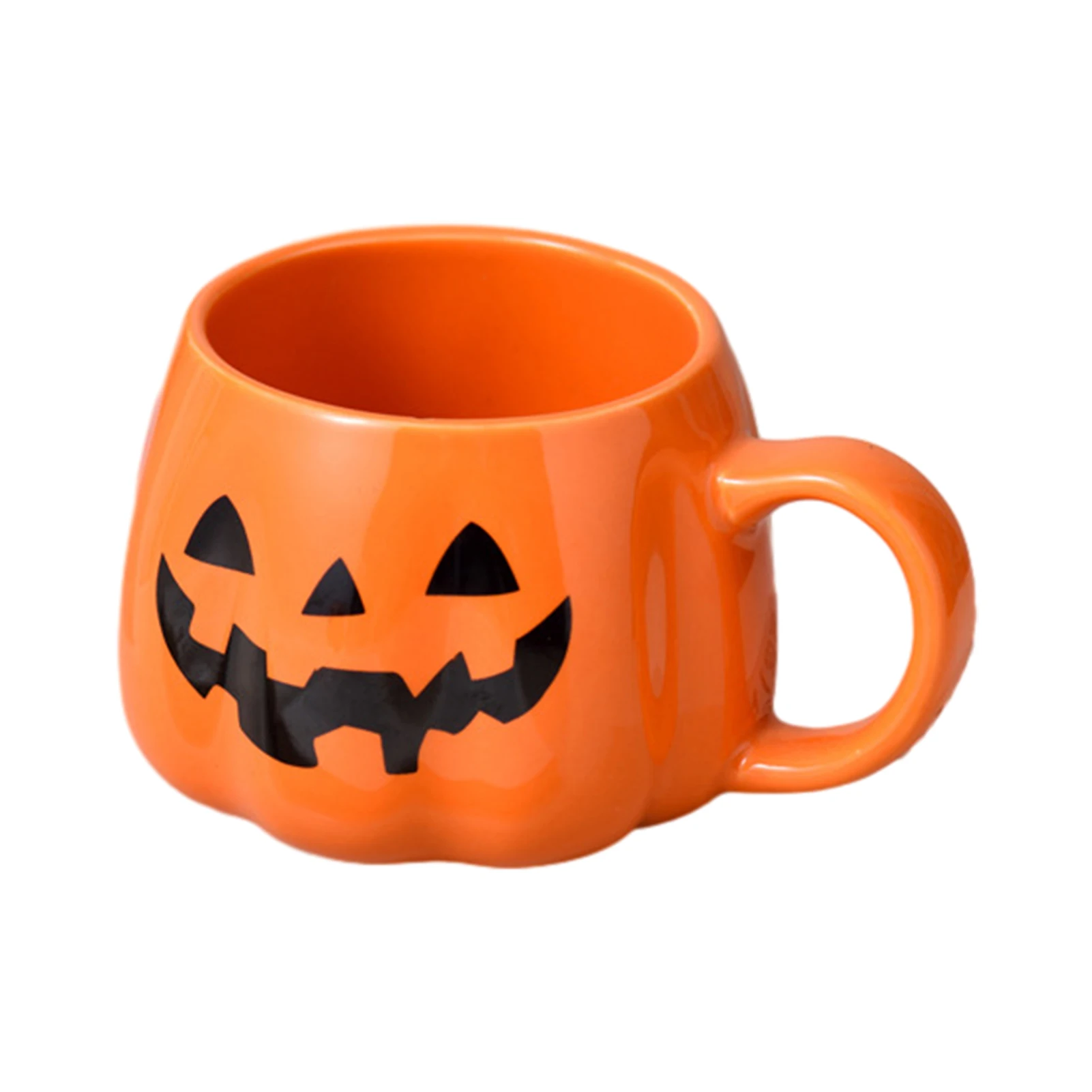 Pumpkin Shape Desktop Coffee Mug Durable Water Milk Soup Halloween Decoration Home Ceramic Exquisite Breakfast Cute Reusable