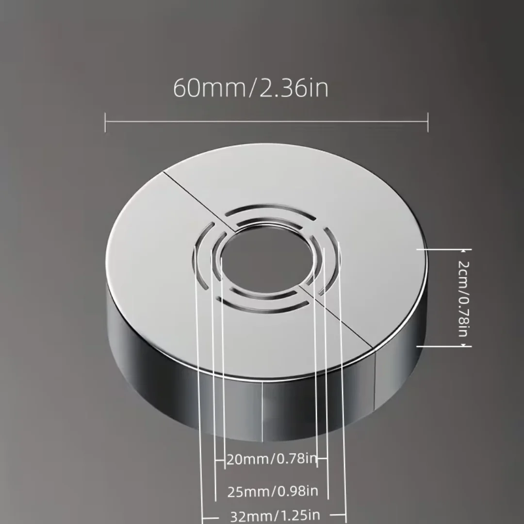 8pcs Wall separation pipe flange | Trimmable wall separation flange, thick plastic cutting flange plate pipe cover,