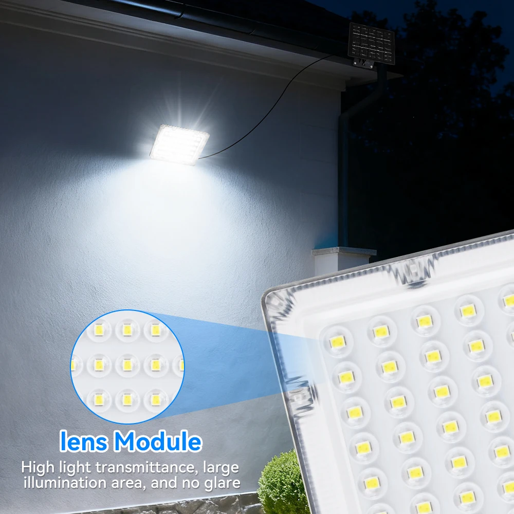 2er-Pack/1 Set LED Solarleuchten für Außen mit Bewegungssensor, Sicherheitsflutlicht IP65 Wasserdicht für Terrasse, Garten und Garage – Detail 35
