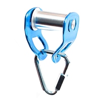 Sturdy Zipline Pulley Outdoor Slider Slackline Pulley Steel Slider Rope Pulley with Carabiner for Kids Easy to Use