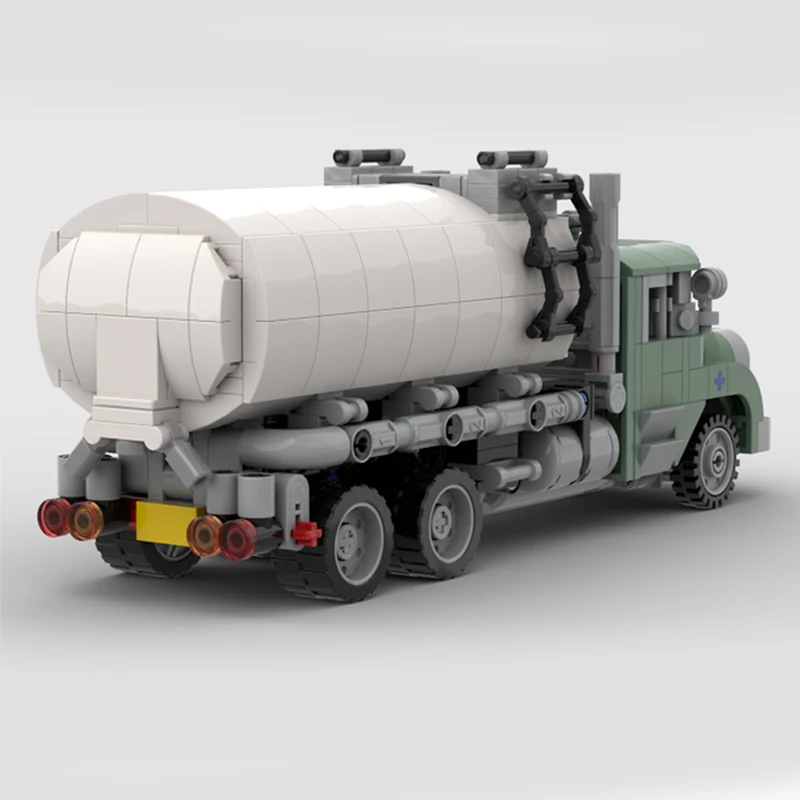 authentic RC motorized tanker truck bricks city American style truck blocks special vehicle unique display klocki gas station