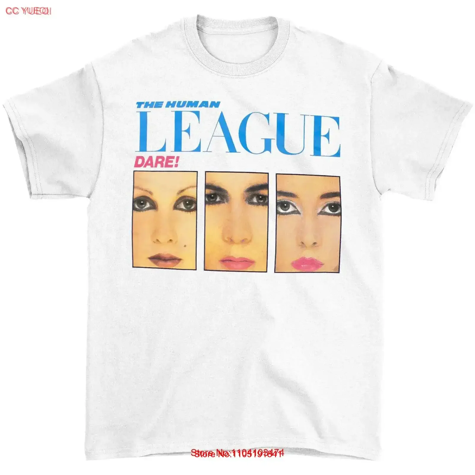 Men's Human League Dare White T shirt vintage Washed Breathable homme Versatile Stylish Top For Everyday Wear graphic