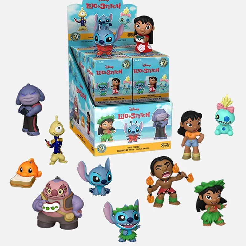 

Disney Mini Stitch Lilo Blind Box Handmade Doll Toy Home Decor Cartoon Anime Peripheral Birthday Gift Mystery Box