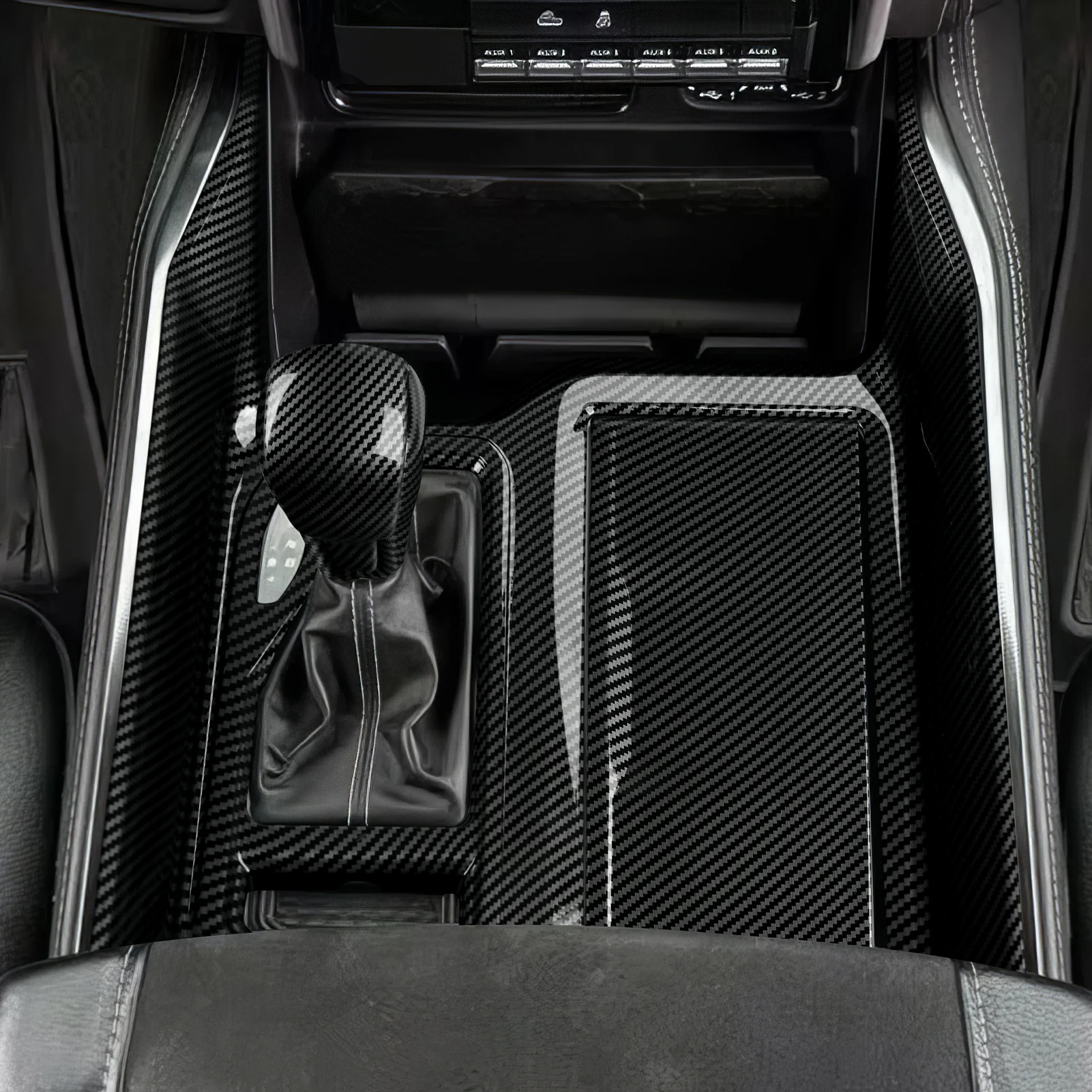 For Dodge RAM 1500 TRX 2019-2026 Car Center Gear Shift Knob Cover Carbon Fiber Interior Sticker ABS Trim Accessories view 4