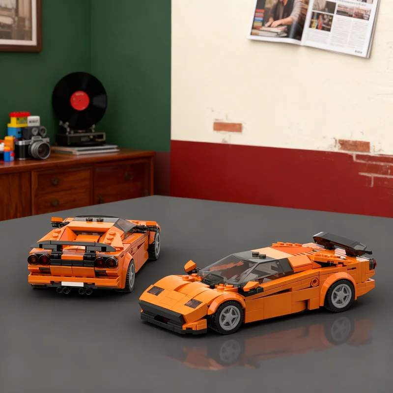 298ピース-moc-ランボルギーニ-ディアブロ-gt-r-76918-マクラーレン-f1-組み立てブロック-組み立てパック-ディスプレイセット-ショーケース-おもちゃ-大人向けギフト