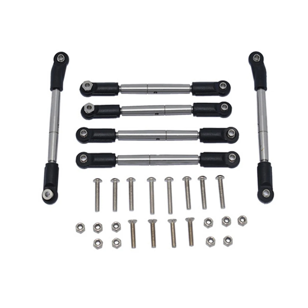 Junta de acero inoxidable de barra de acoplamiento ajustable para LOSI 1/10 LASERNUT TENACITY ULTRA 4 RC accesorios de piezas de repuesto de actualización