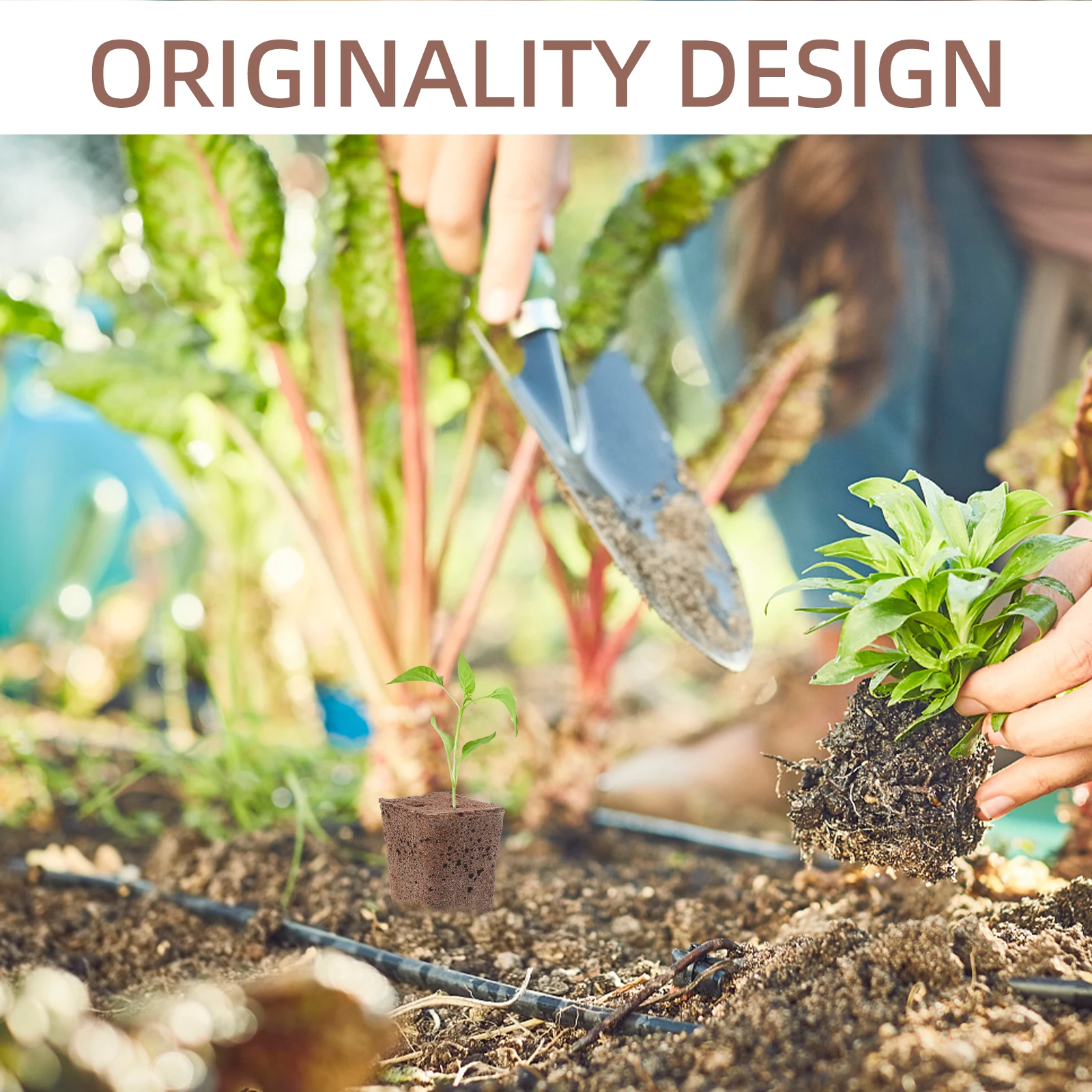 

40pcs Soilless Grow Cubes Starter Plugs Nursery Seedling Blocks Nutrient Garden Supplies For Plant Transplanting