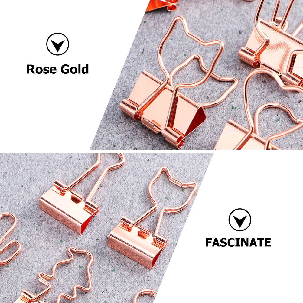 

15pcs Bright Color Office Multi-Function File Binder Clips Colored Paper Clips For Business Cards Notes Envelopes