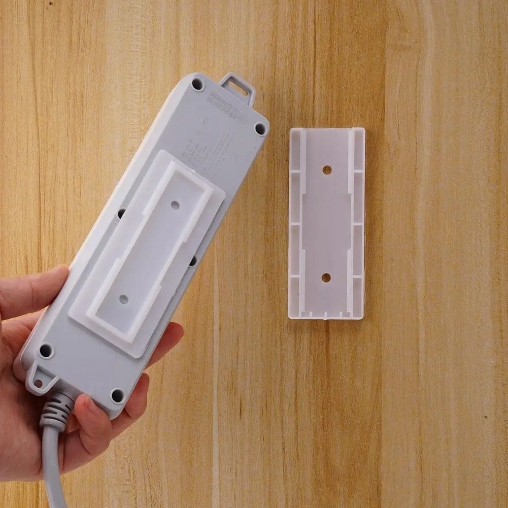 1/5/10PCS T-row Plug Board Holder Traceless Adhesive Punch-free Extension Wall Powerful Sticker Wall-mounted Socket Buckle