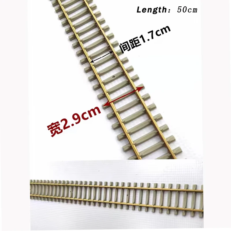 2Pcs Ho scala treno ferroviario cemento Sleeper Track modello 1:87 kit ferroviari lunghezza giocattoli può portare elettricità per Diorama 50cm