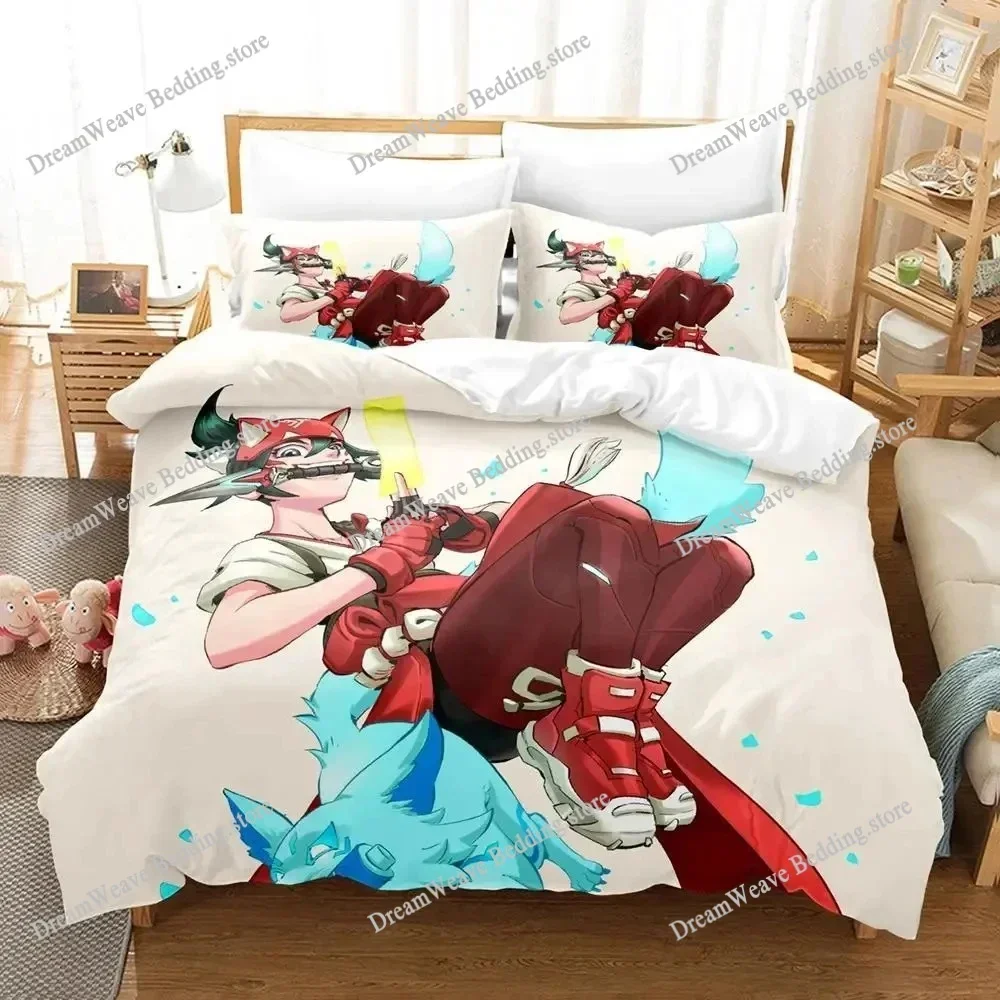 3D Game Overwatch Kiriko Heads Bedding Set,Duvet Cover Bed Set Quilt Cover Pillowcase,King Queen Twin Size Boys Girls Adults9639