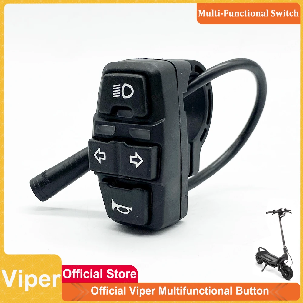 Official Viper E 2 MAX Newest Multi-functional Switch Button Headlight Turn Signal Horn Switch Button 6pins New Version