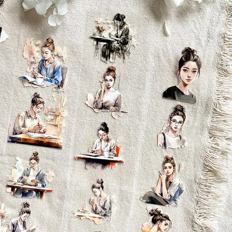1Loop-100cm NEVERLAND Vintage Bun Girl Washi PET Tape Planne