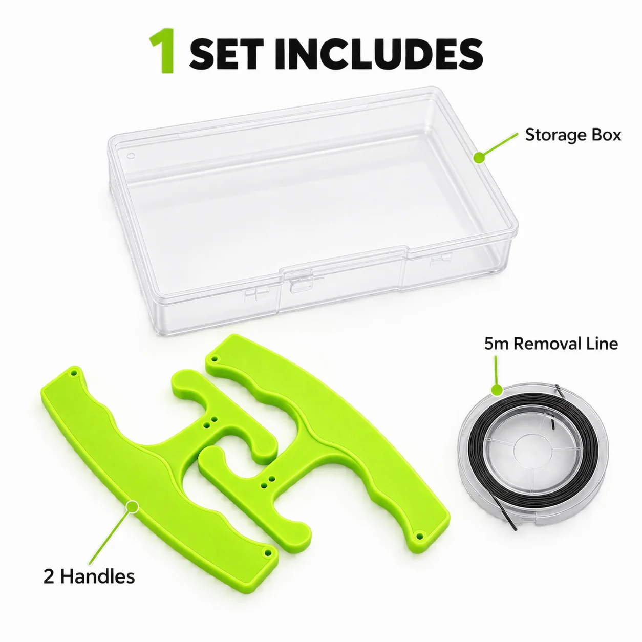Car Emblem Badge Remover Tool Kit with 5m Cutting Line, Auto Trim Decal Adhesive Removal Handles and Storage Box