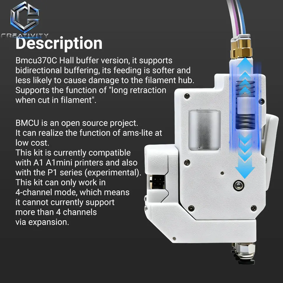 Creativity BMCU 370C AMS Lite Auto Refill for 3D Printer