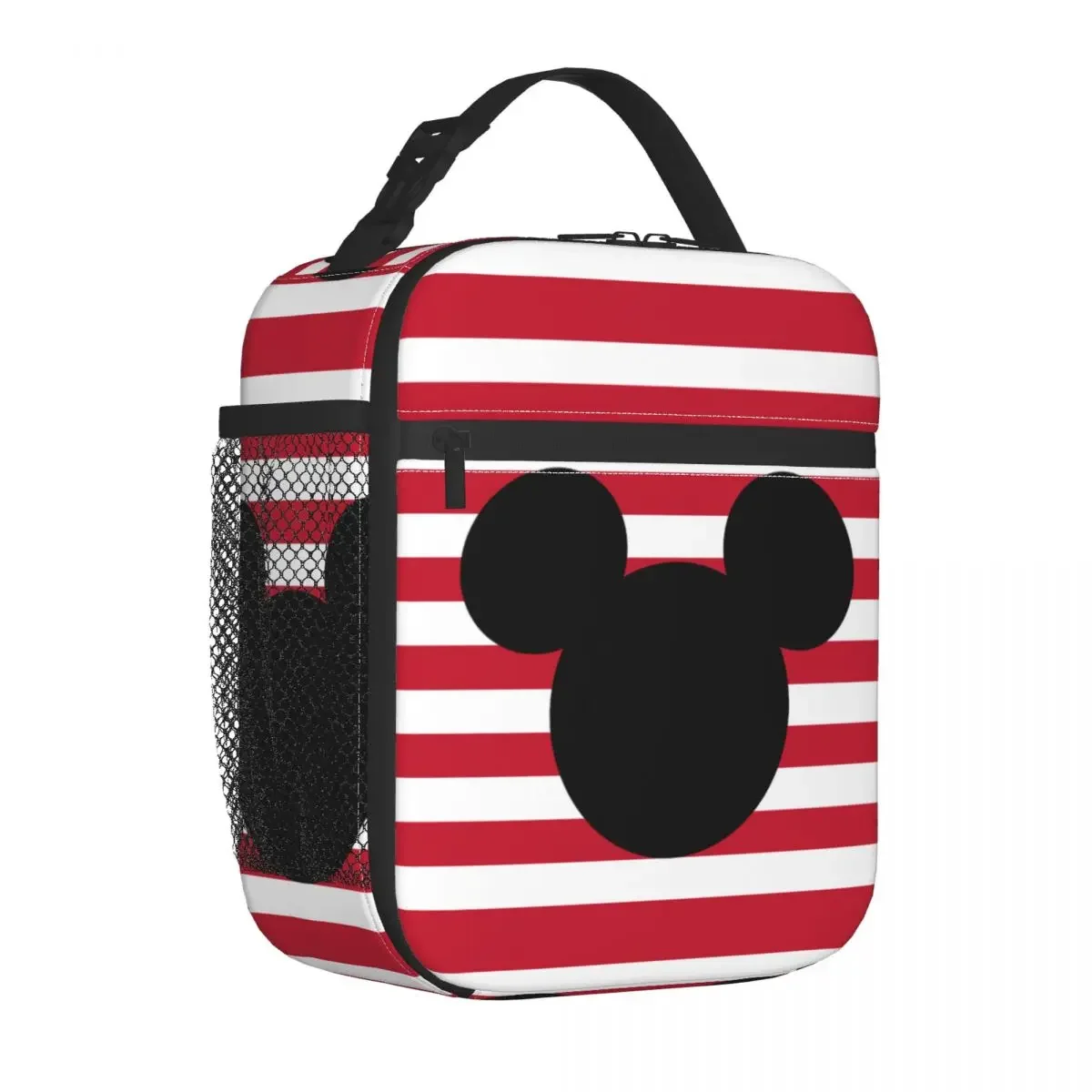 Mickey Head Silhouette Insulated Lunch Bag Leakproof Meal Container Thermal Bag Tote Lunch Box College Picnic Food Storage Bags