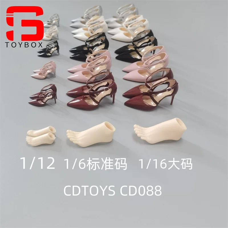 cdtoys 1/6 cd089 صنادل عالية الكعب بكعب رفيع أحذية نموذج لدمى الجسم الجندي 12 بوصة #2