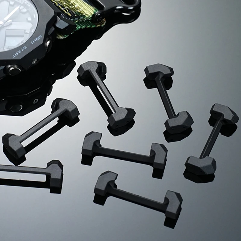 ل كاسيو GA-2300 رئيس الجسيمات ربط قضيب تعديل الملحقات جلد طبيعي المطاط حزام الساعات حزام أسود محول