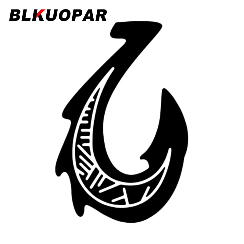 BLKUOPAR Hawaiian Polynesian Fish Hook Car Sticker Occlusion Scratch Vinyl Funny Original Decal Refrigerator Trunk Car Label