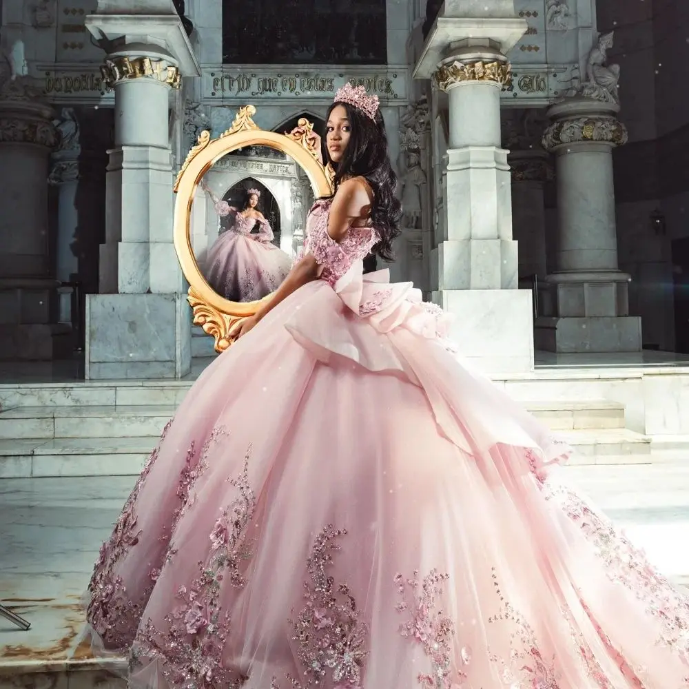 فساتين FURSTENBERG الجنية Quinceanera للفتيات بأكمام طويلة بطول الأرض فساتين مناسبة فيستدوس دي 15 أنوس مخصصة #5