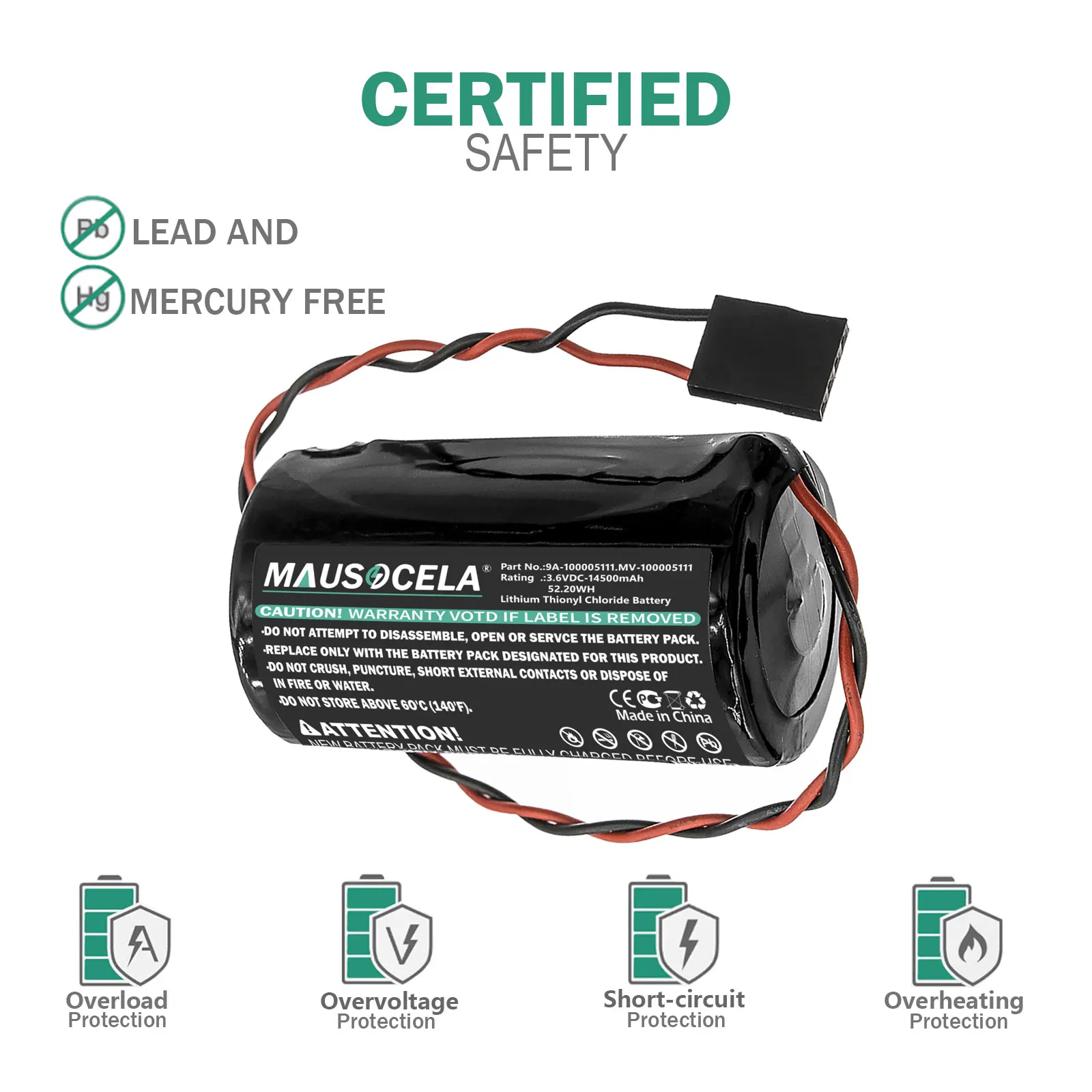 PLC Battery For Cameron Nuflo:9A-100005111,LS33600-CN1,MV-100005111,99143283,WT4911BATT,MC-II Plus EXP,700 flow meter,MC-III Plu