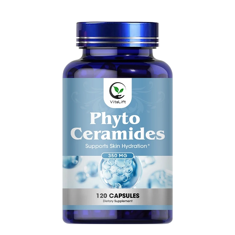 

Phytoceramides 350mg Capsules with Vitamin C & E, Anti-Aging Formula, Whitening & Dull Skin, Skin Hydration Support, Hair & Nail