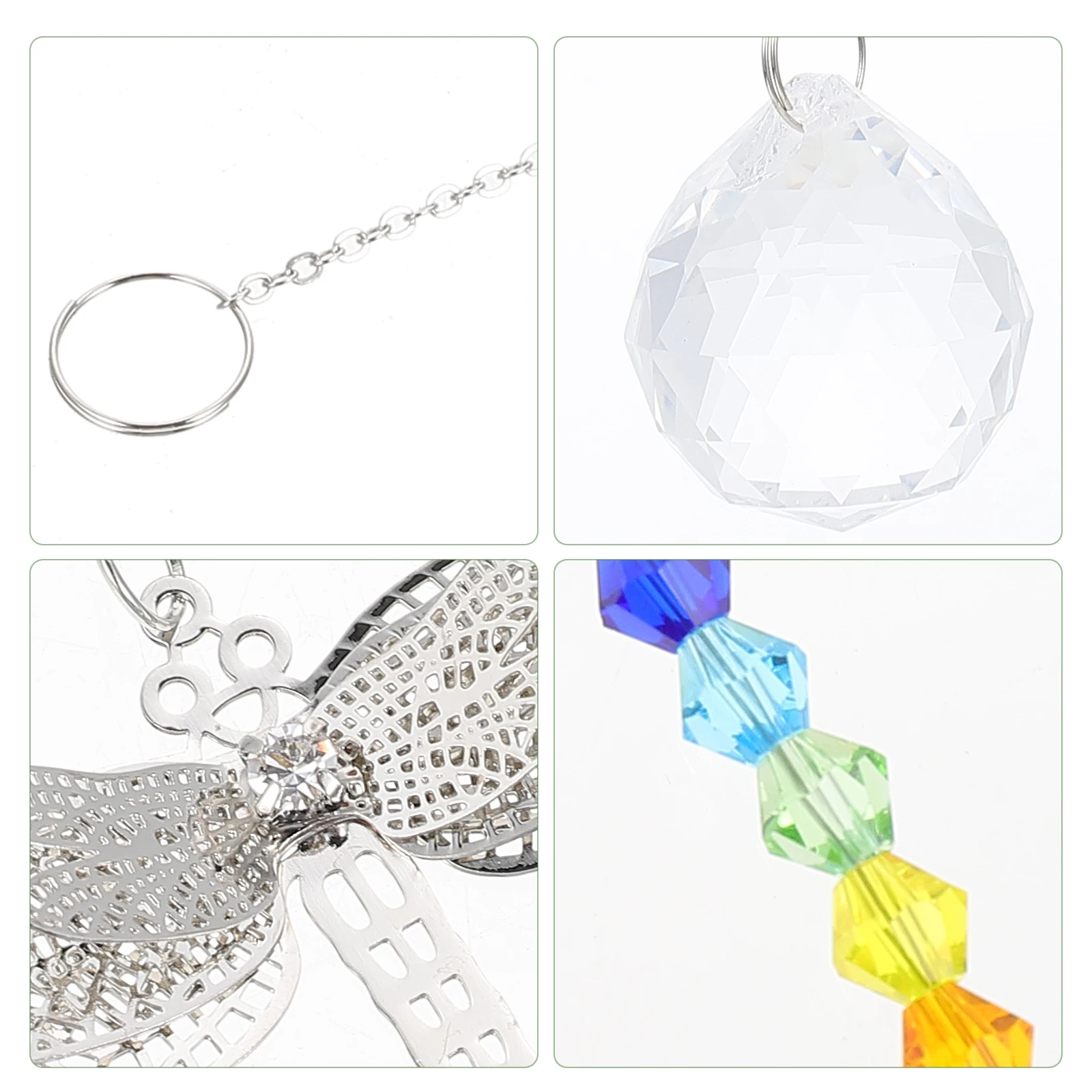 

Crystal Dragonfly Pendant Festival Party Wedding New Year Ornament DIY Hangings Room Beaded Tree Door Window Lighting