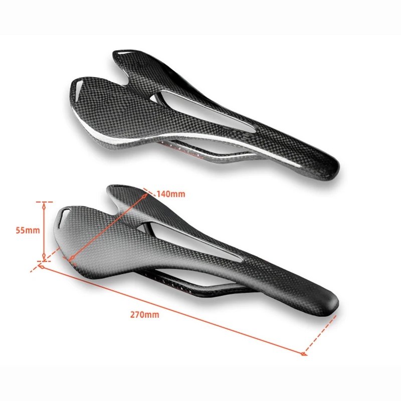 Carbon Fiber Bicycle Saddle Without Standard Mountain Bike Seat Road Bike Saddle Carbon Fiber Seat Riding Accessories