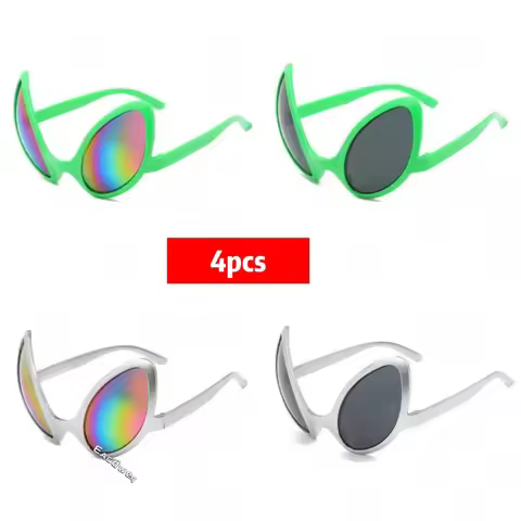 Funny Alien Sunglasses Men Woman Fashion Rainbow Lenses Glasses Holiday Dance Party Alternative Shapes Eyewear Parties Shades