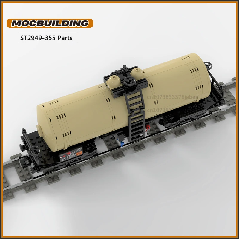 Tank Car Wagon MOC 4-Axles Building Blocks City Train Technology Bricks DIY Assembly Creative Model Children Toys Xmas Gifts