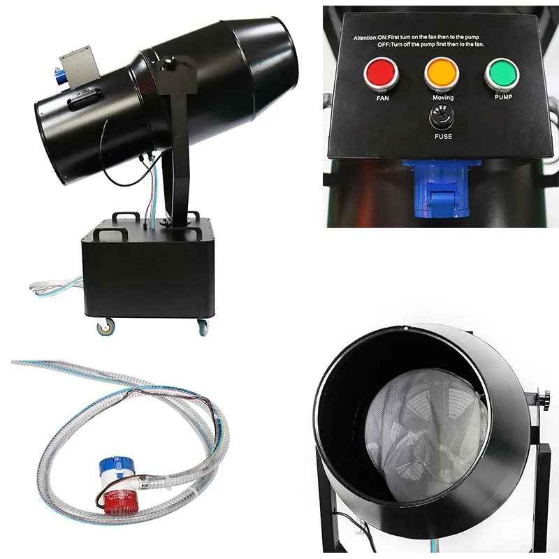 

FS-FMH 3000W Electric Metal Moving Head Jet Foam Cannon Machine Manual Control Multicolor Party Bubble Foam