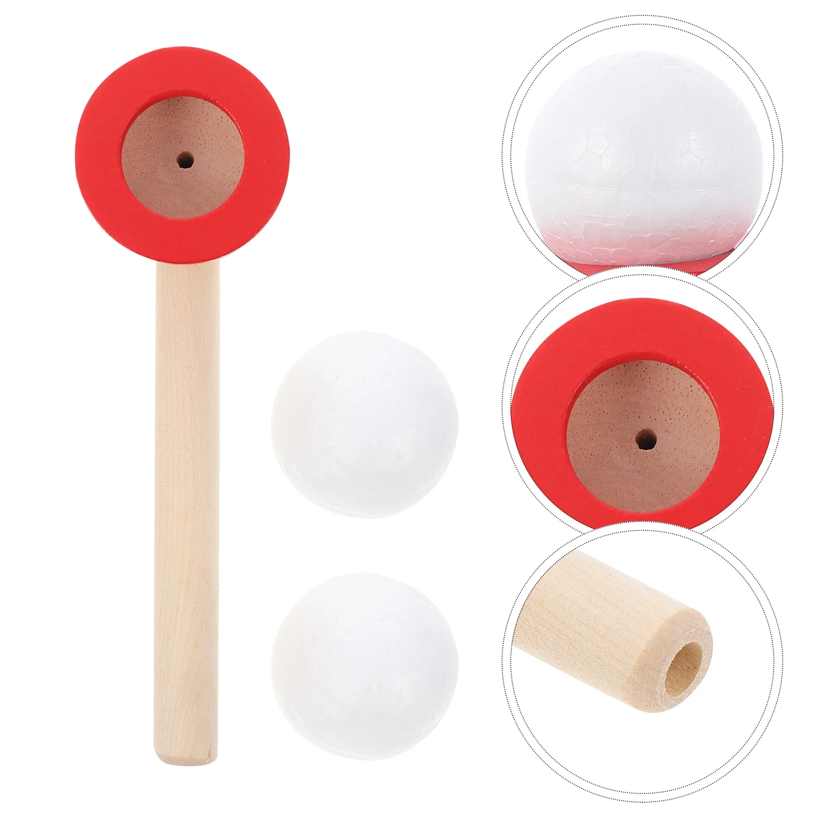 

1 Set Of Kids Blow Ball Playthings Bright Colors Fun Design Breath Exercise Educational Interactive Floating Game Cognitive